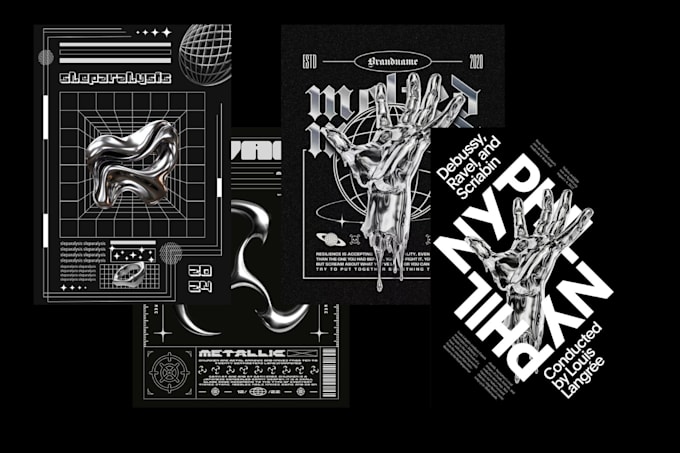 Design a y2k retro poster with bold digital aesthetics by Troy_a20 | Fiverr