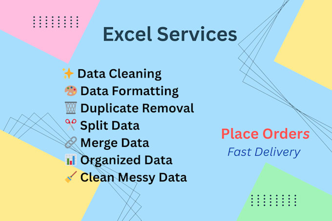 do excel data cleaning, formatting, merge or split CSV files