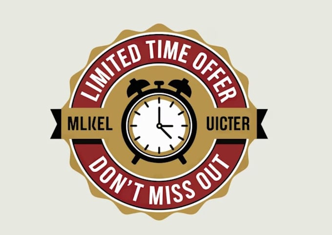 create a modern watch or clock company logo for you