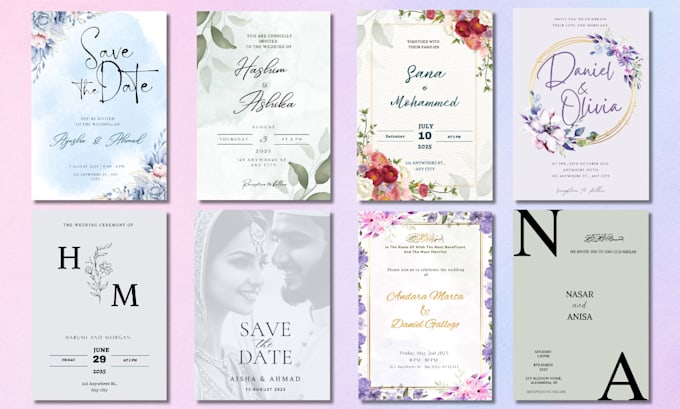 design animated wedding invitation video with music