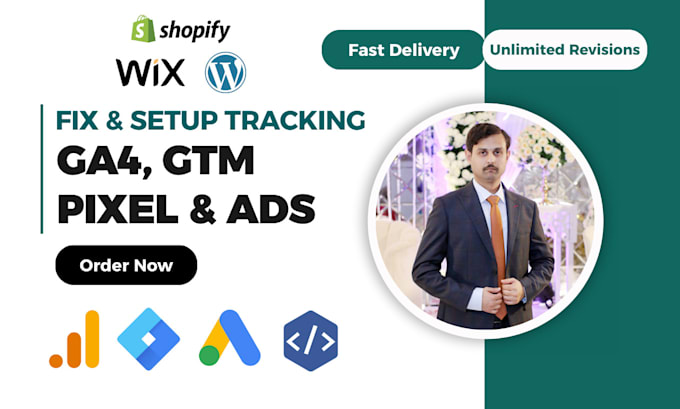 setup google tag manager, facebook pixel setup and server side tracking
