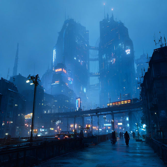design sci fi city concept art