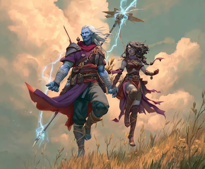 Draw dnd character illustration fantasy concept art and dnd by Zaatubug ...