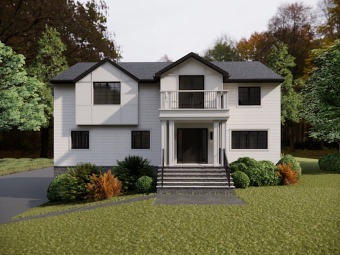do realistic exterior 3d rendering