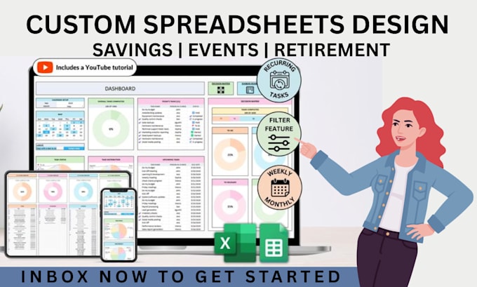 design saving planner spreadsheet retirement tracker event planner tracker etsy