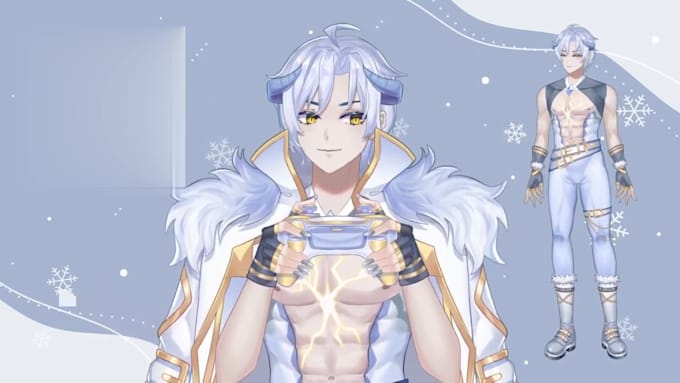 create nd rig custom live2d, vtuber, vtubermodel vtuber background for ur debut