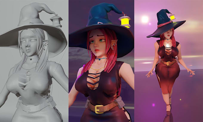 create a 3d character optimized for your video game