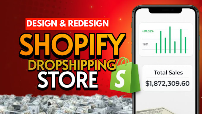 Build a shopify dropshpping store, shopify store design, redesign by ...