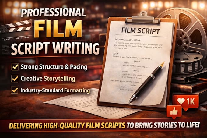 write a film script, and provide expert script writing