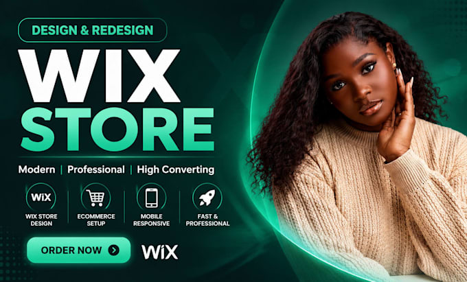 design wix website, wix website redesign or wix ecommerce store