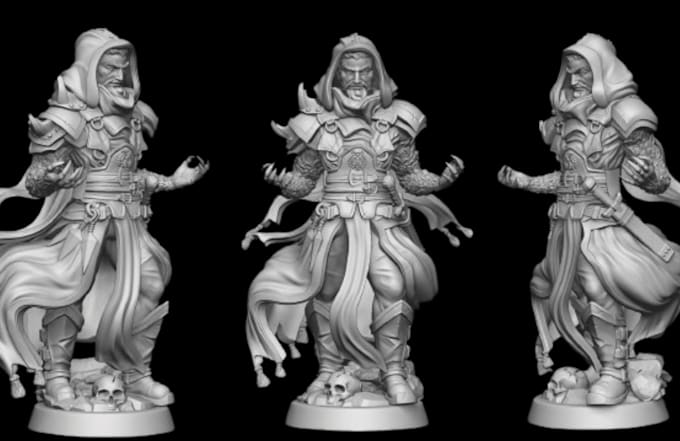 do 3d sculpting character design zbrush custom miniature hard surface blender 3d