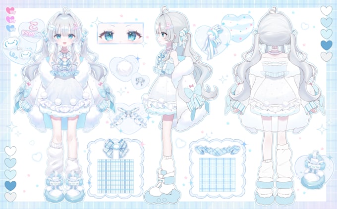 live2d vtuber model, character avatar rigging in anime style 3d vtuber studio