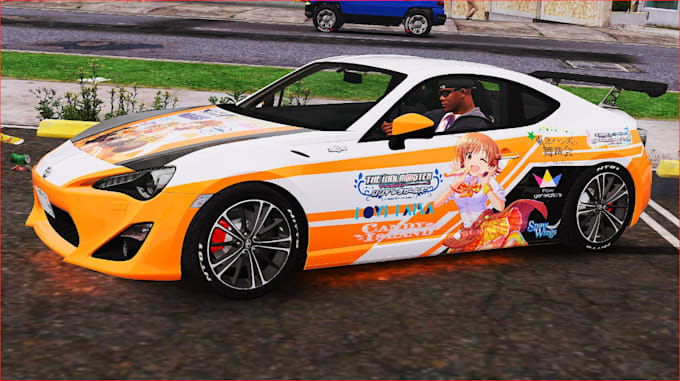 create itsha car wrap, racing car wrap, livery design design services, iracing