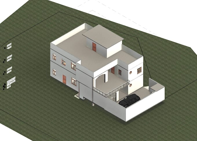 autocad and revit 3d model
