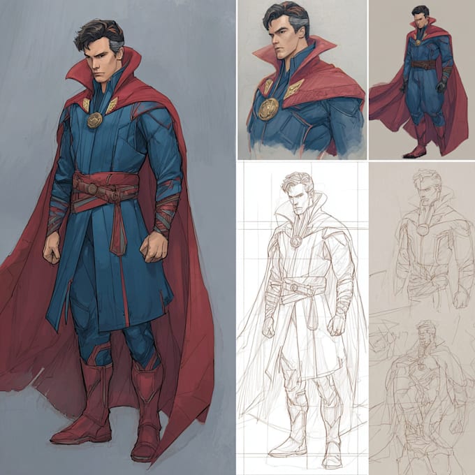 do superhero or villain character design