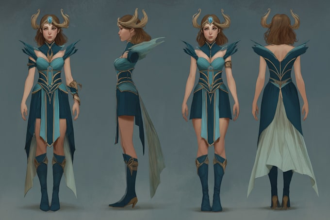 Create a fantasy character concept art by Prestampton | Fiverr