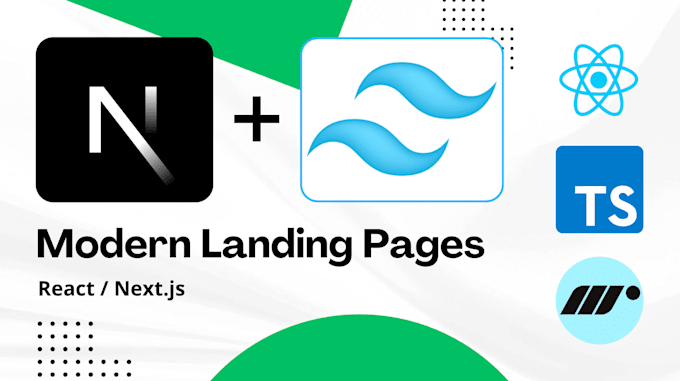 build custom landing pages in nextjs, react, tailwind css