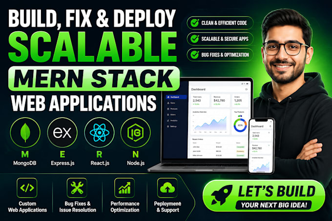 build, fix and deploy scalable mern stack web applications