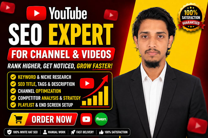 be your organic youtube SEO expert for video optimization and channel growth