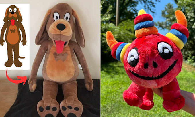 do custom handmade plush toy character design from 2d photo