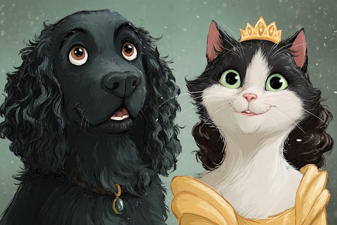draw disney pet portrait