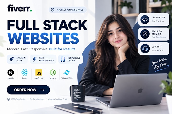 build websites, website development, full stack developer