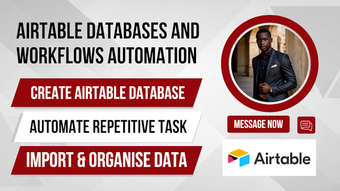 setup airtable databases and automate workflows with zapier, makecom integration