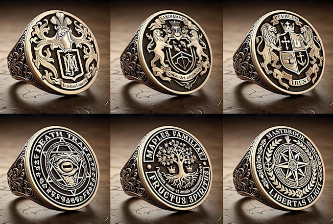 design a custom premium heraldic and luxury vintage logo
