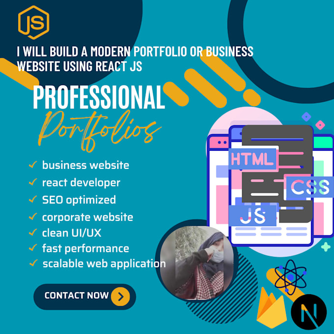 create a personal business portfolio website using react js