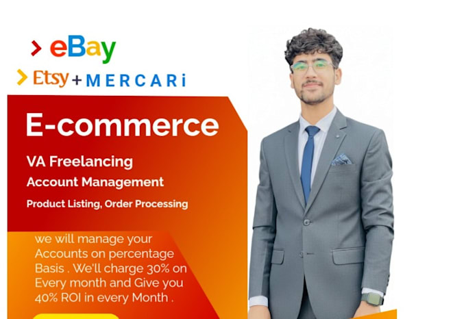 start work with you on ebay , mercari and etsy, VA freelancing, ds, SEO, listing