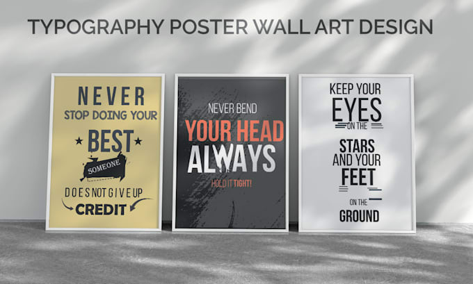 design typography poster frames wall art and quotes