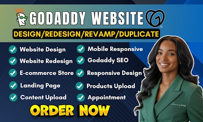 Design godaddy website godaddy website redesign fix and update godaddy ...