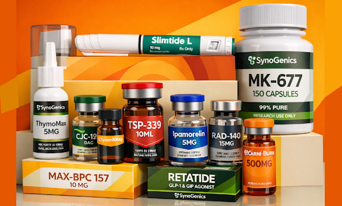 design vial label, peptide label and sarms packaging design