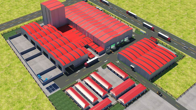 do 3d warehouse design, storage space, 3d commercial building, sport facility