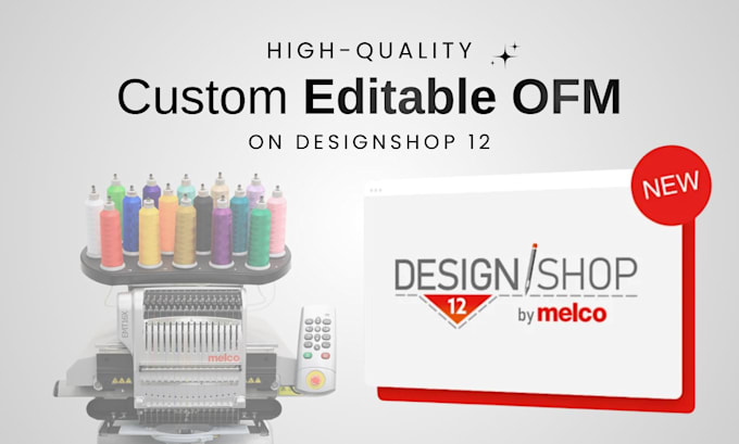 make embroidery design in melco designshop 12 with native ofm file