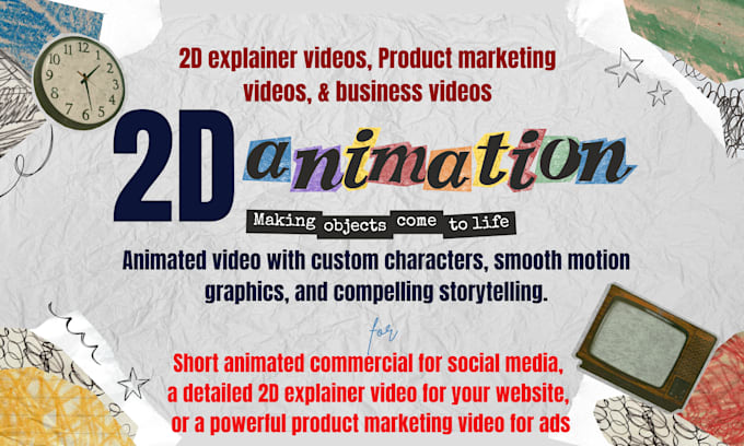 create custom 2d animation 2d animated explainer video product marketing video