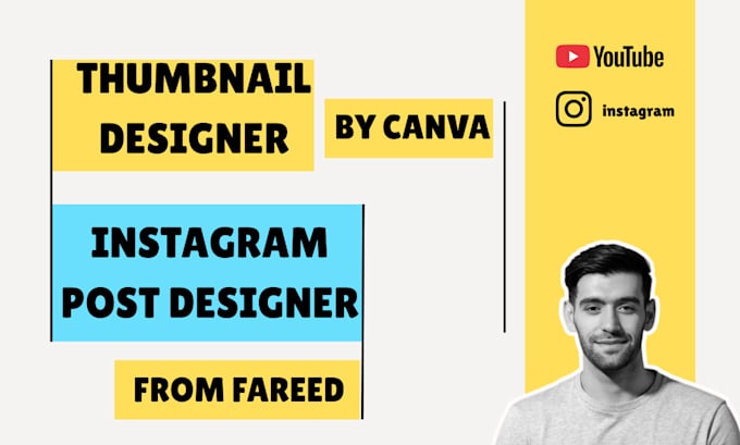 logo thumbnail and instagram post design in canva