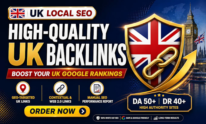 build high da UK backlinks and UK local citations for local SEO ranking