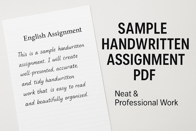 create neat handwritten assignments