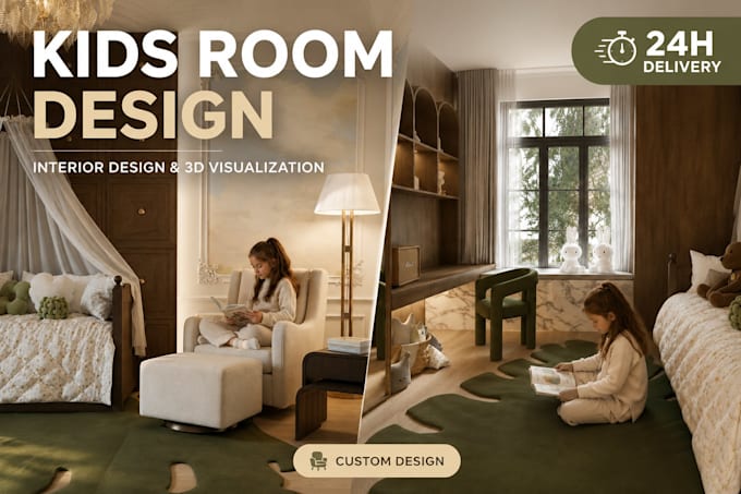 design custom kids bedroom interior