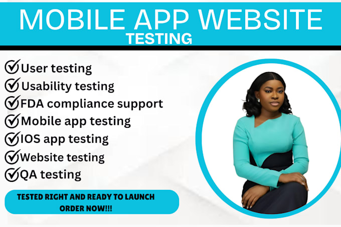 do user testing, QA review, usability and UX testing for apps and websites