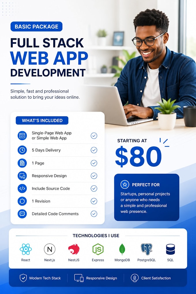 develop a full stack web app and cross platform mobile app