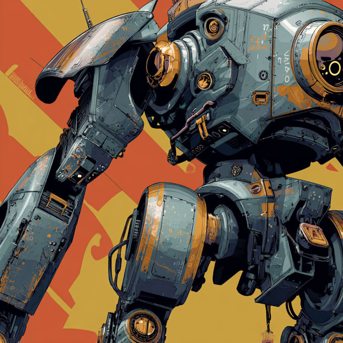 create custom mecha robot art