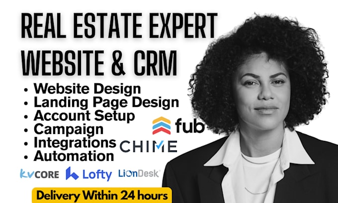 build and customize real estate CRM website with kvcore chime lofty liondesk fub
