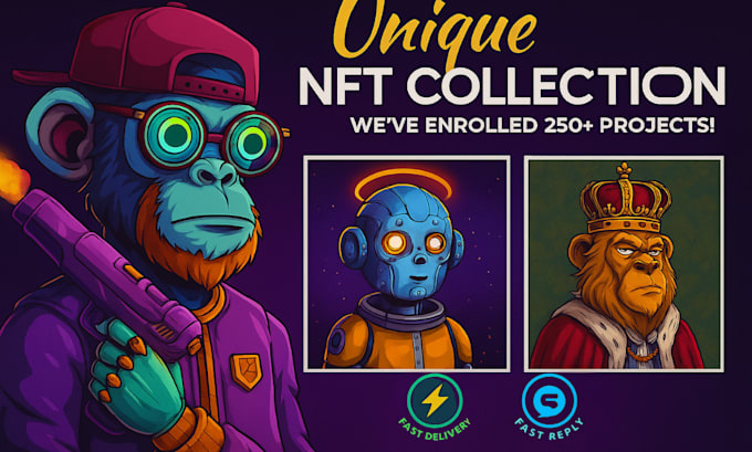 draw unique nft art and collection with metadata