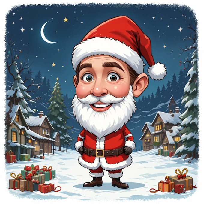make an christmas cartoon caricature