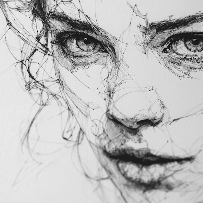 draw abstract portrait art