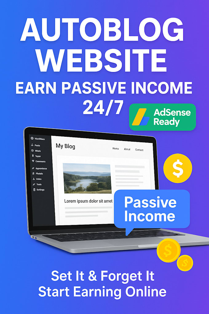 create an adsense friendly professional autoblog website for passive income
