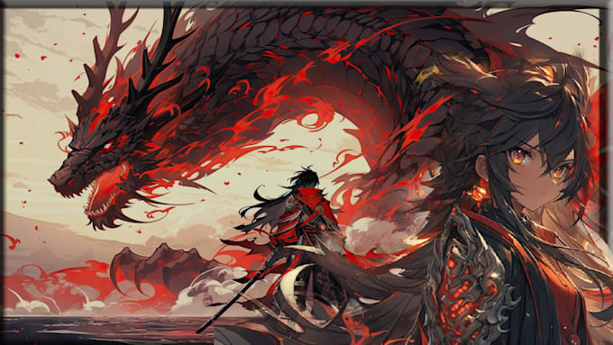 create aesthetic anime style thumbnail