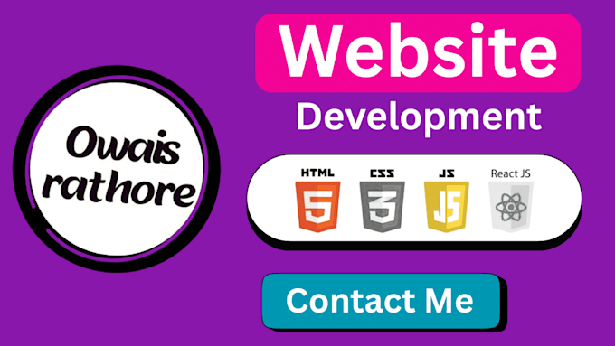 do website development as full stack web developer, HTML CSS react